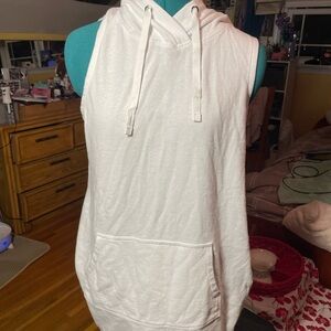 Fabletics White Sleeveless Hoodie
